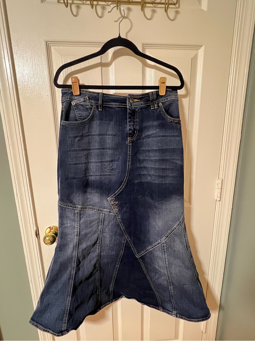 Y2K Size 10 Bratz Long Denim Maxi Skirt
